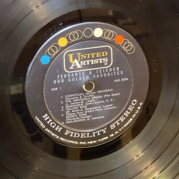 Ferrante & Teicher Our Golden Favorites (Vinyl, 1967) United Artists UAS 6556 VG - Picture 6 of 10